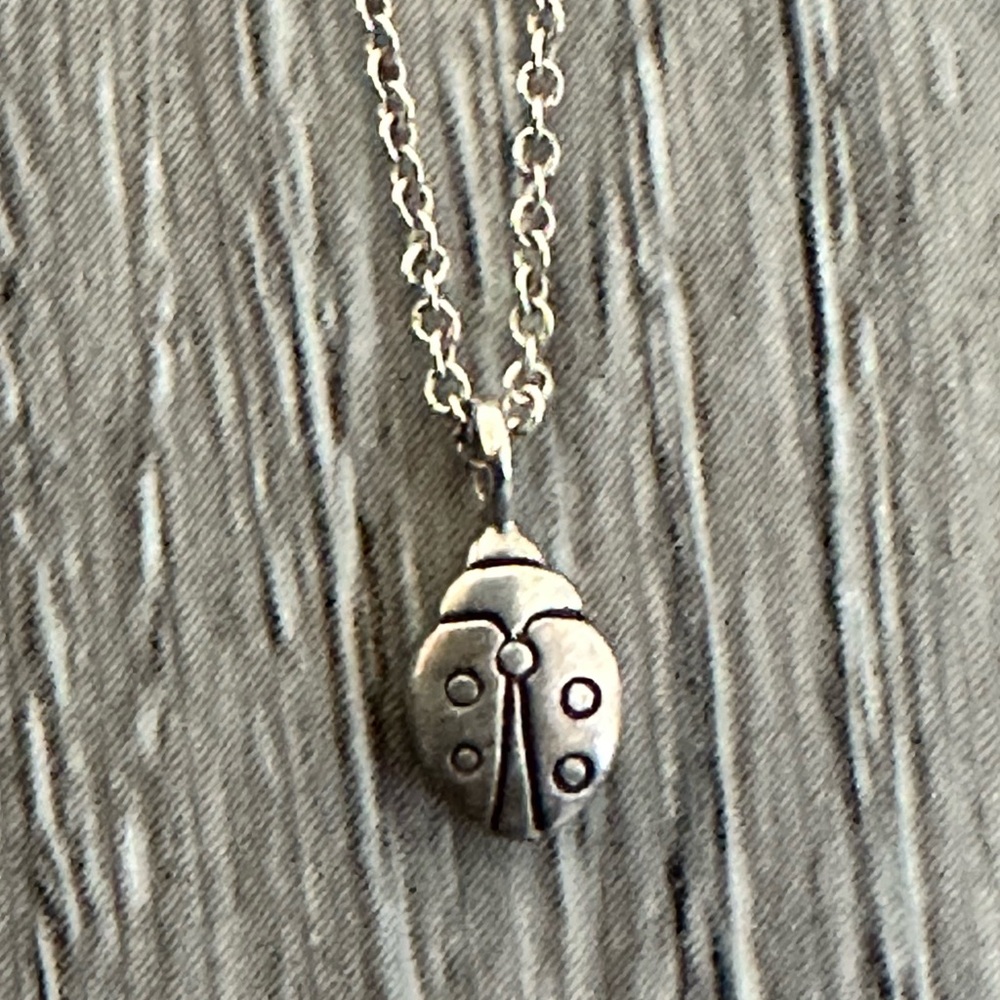 ME & RO SILVER LADYBUG NECKLACE 🐞🐞🐞